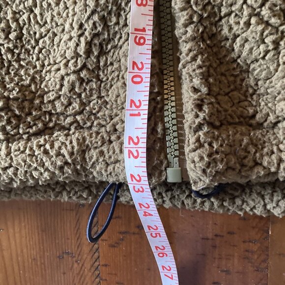 urban outfitters green Sherpa Jacket Size Small Oversized Cropped - Picture 6 of 6